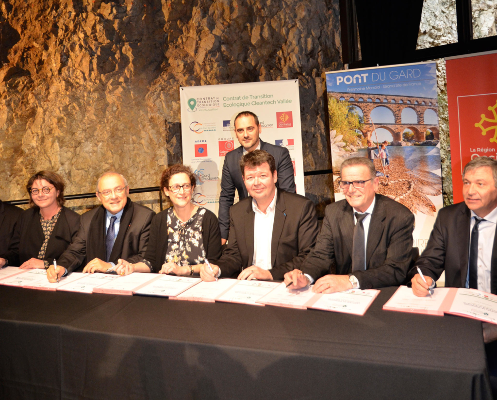 signature contrat de transition ecologique CTE Gard Cleantech vallée