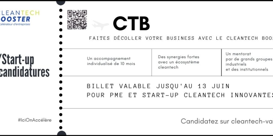 Candidatez au CleanTech Booster et faites décoller votre business ! ✈️