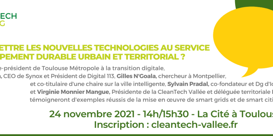 #CleanTechMeeting  : les territoires intelligents et durables