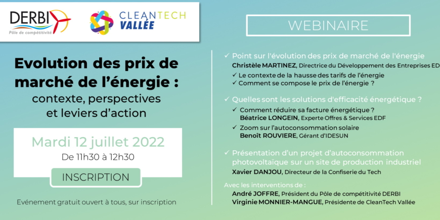 Webinaire > Evolution des prix de marché de l’énergie : contexte, perspectives et leviers d’action