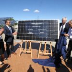 Inauguration parc photovoltaïque à Aramon par la Cleantech Vallée