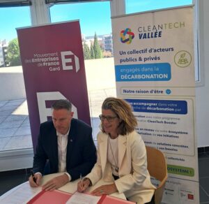 Lire la suite à propos de l’article Le MEDEF Gard et la CleanTech Vallée s&rsquo;unissent pour accélérer la décarbonation des entreprises