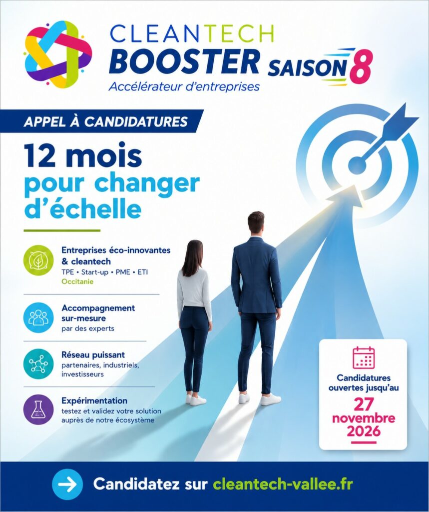 CleanTech Booster : appel à candidatures 2026